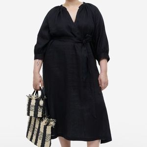 H&M PREMIUM SELECTION Linen Midi Dress NWT